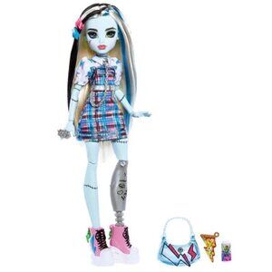 NEW! Monster High Frankie Stein Fashion Doll Purse Pizza Blue Mattel